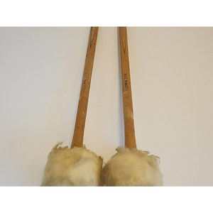 Vtg Ludwig 345 Bass Drum‎ Mallets 2x Wood Handel Felt Head Marching Band Mallets